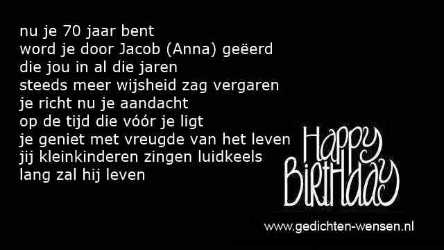 70 jaar verjaardag gedicht